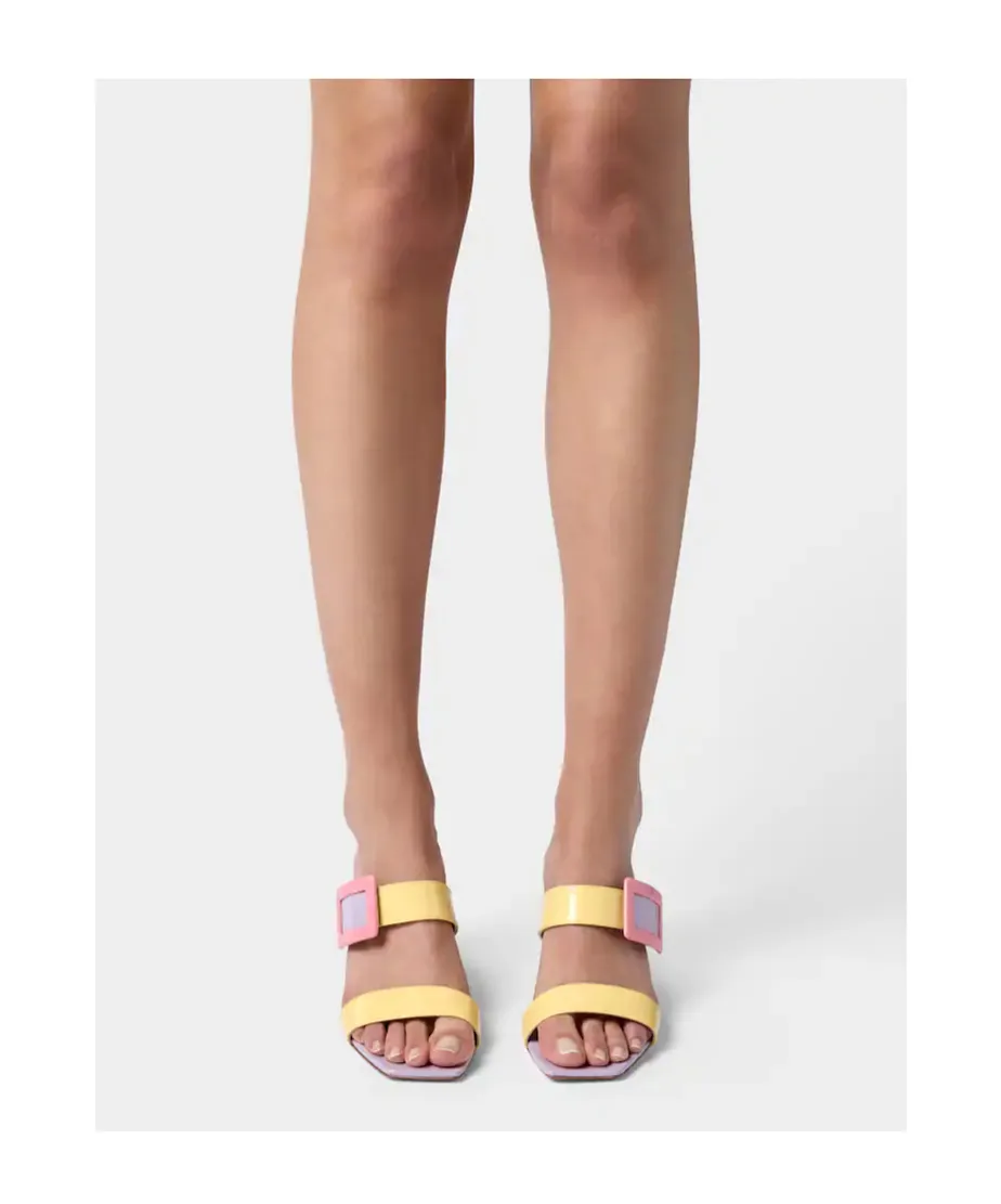 Roger Vivier Belle Buckle Wedge Sandals