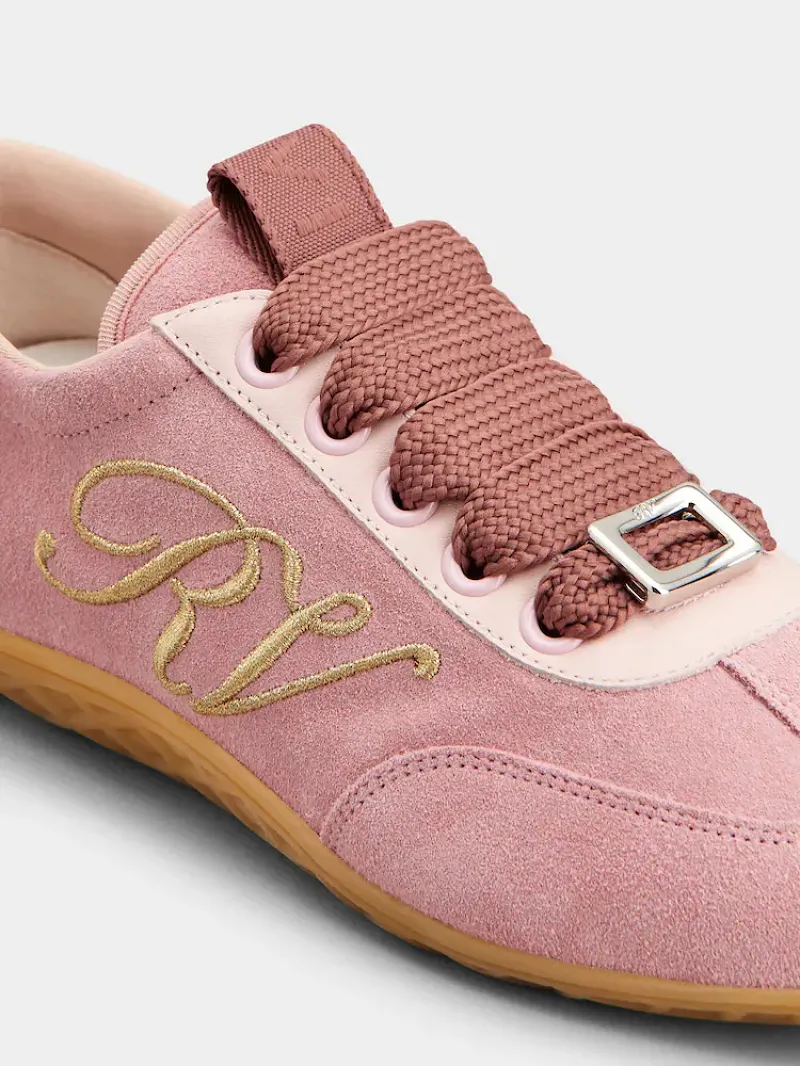 Roger Vivier Logo-Engraved Lace-Up Sneakers