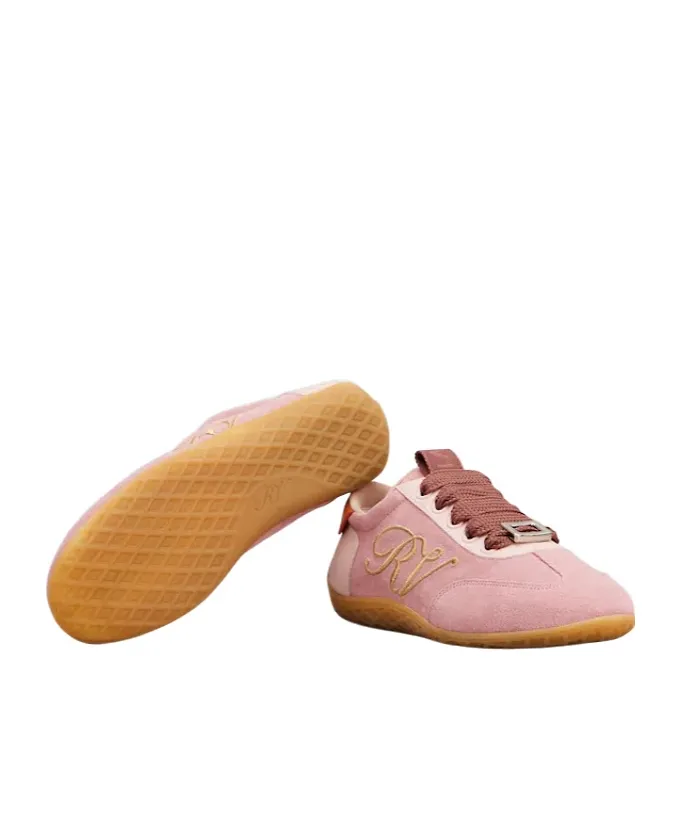 Roger Vivier Logo-Engraved Lace-Up Sneakers