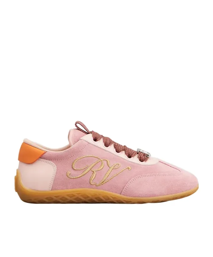 Roger Vivier Logo-Engraved Lace-Up Sneakers