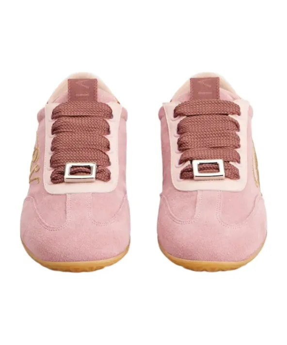 Roger Vivier Logo-Engraved Lace-Up Sneakers