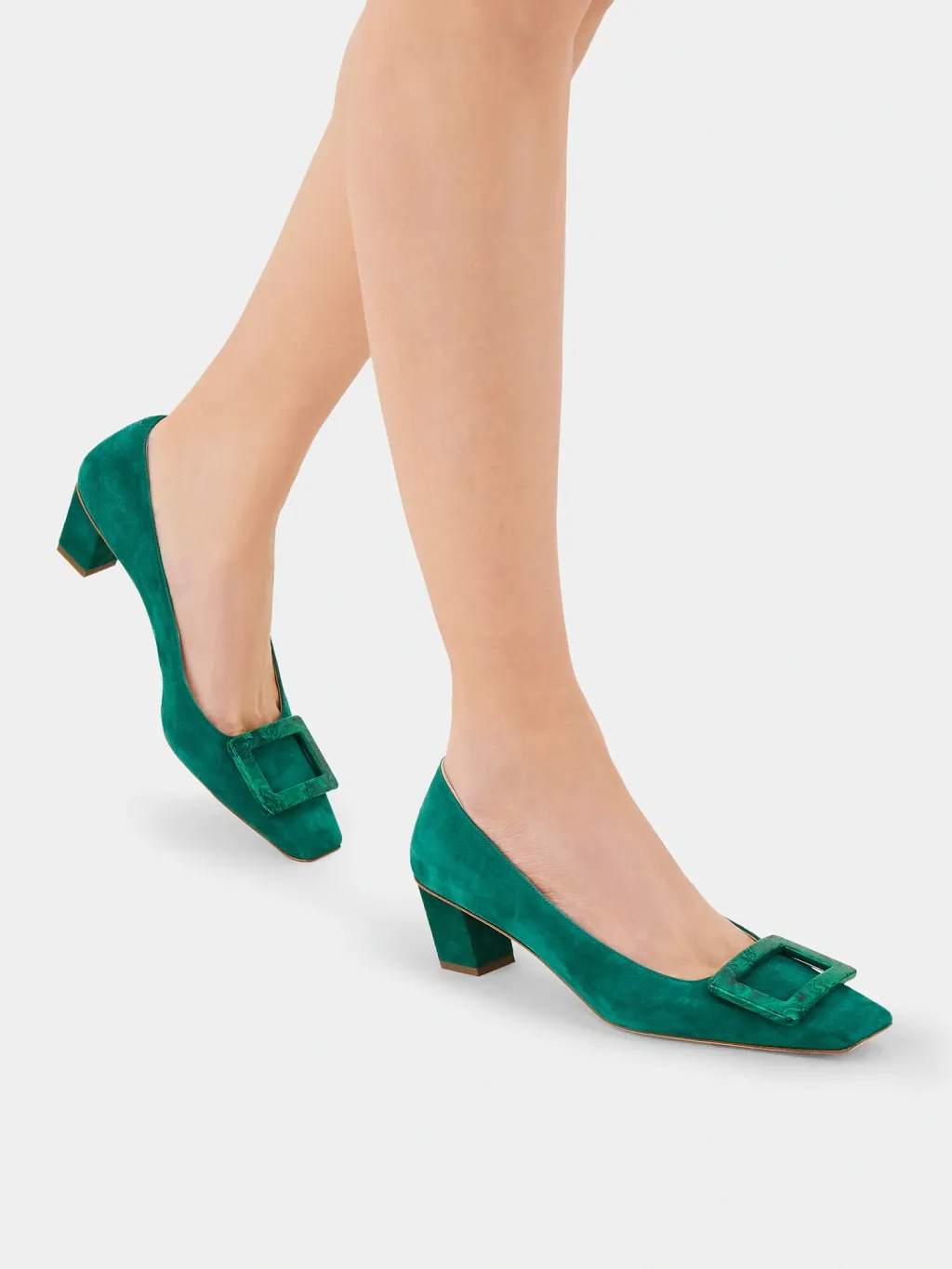 Square Buckle High Heels