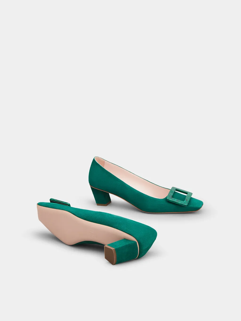 Square Buckle High Heels