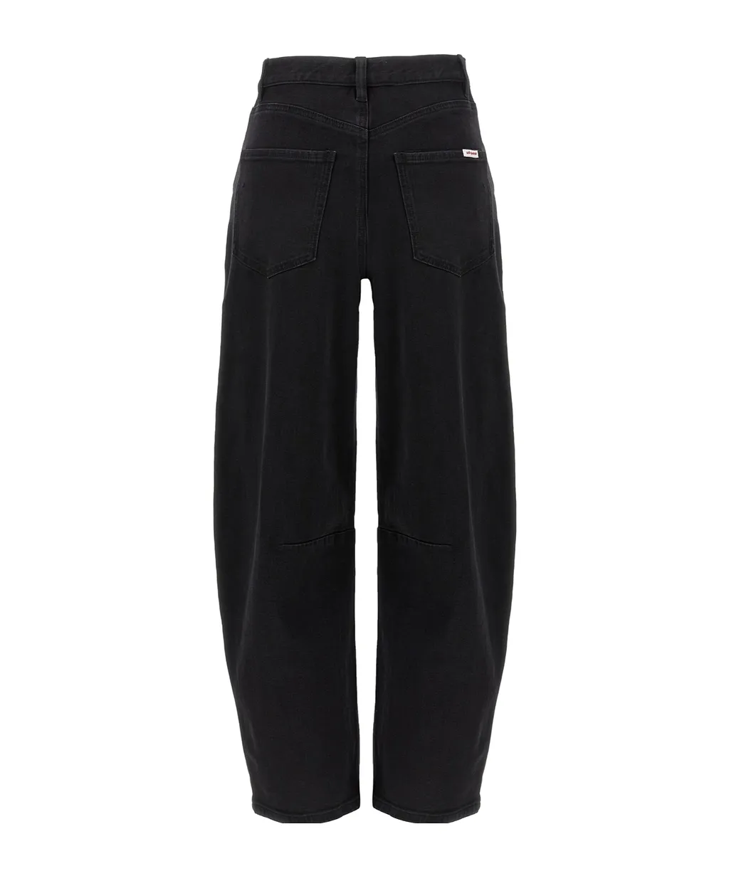 Self-Portrait Logo Patch Barrel-Leg Jeans