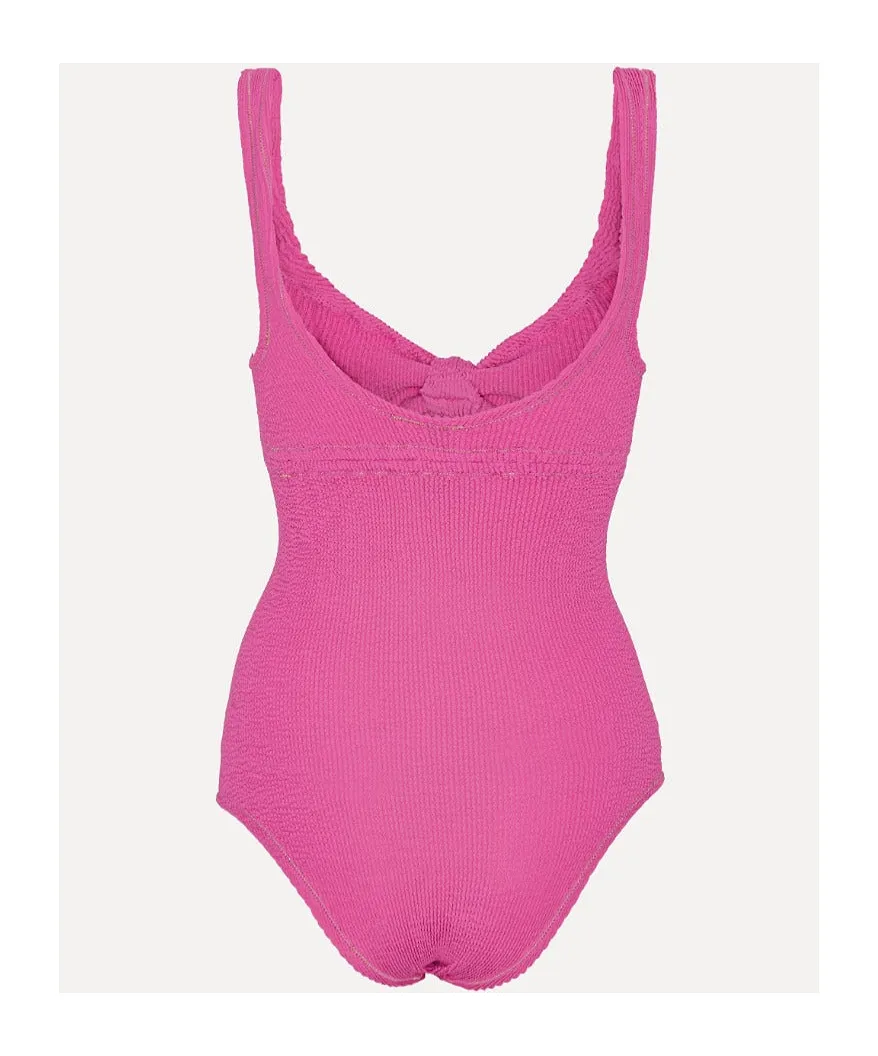 Pleated One-Piece Swimsuit