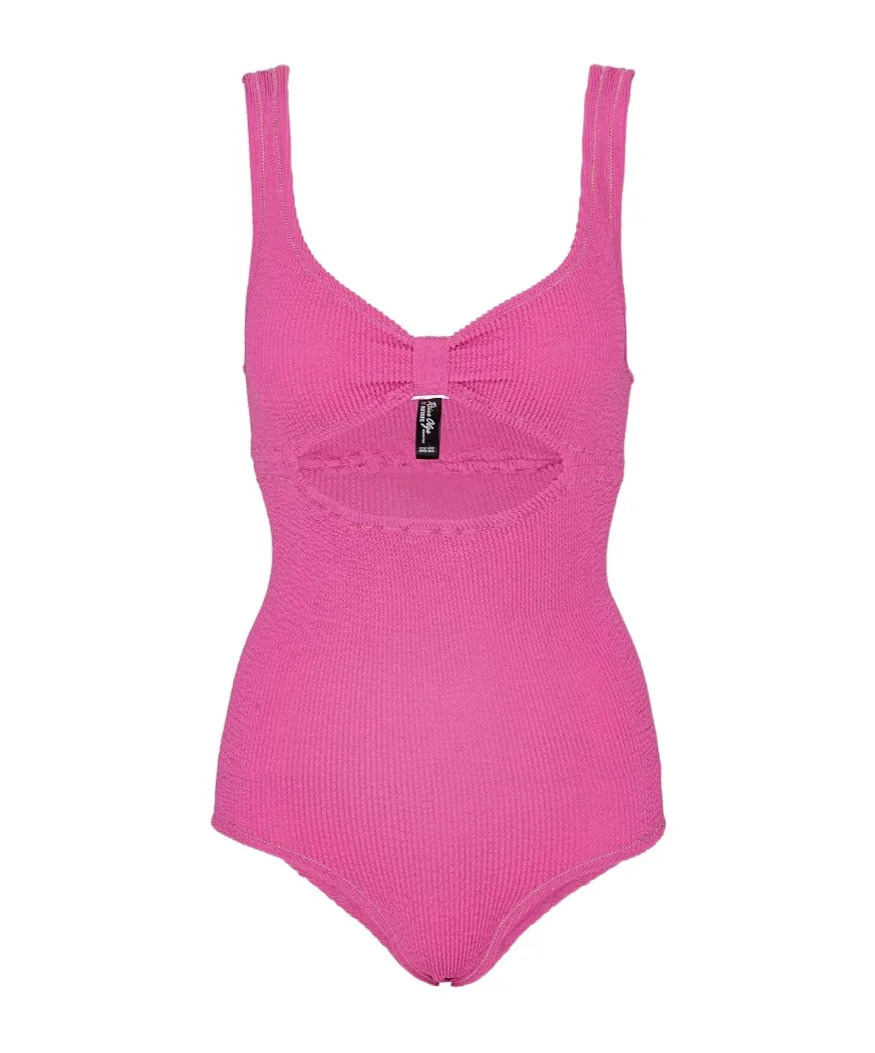 Pleated One-Piece Swimsuit