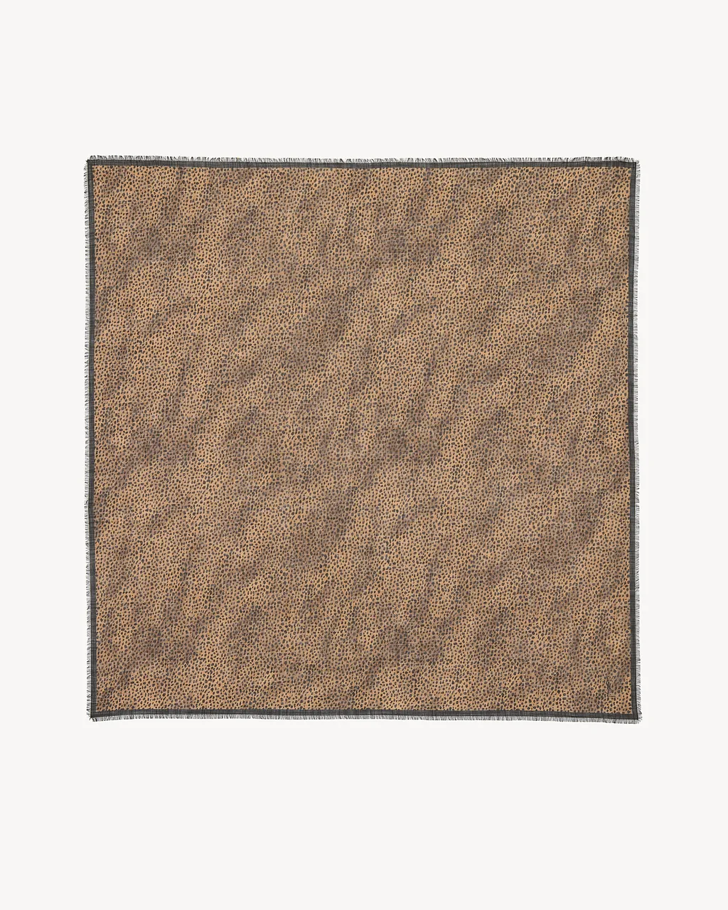Square Scarf In Leopard Wool Etamine