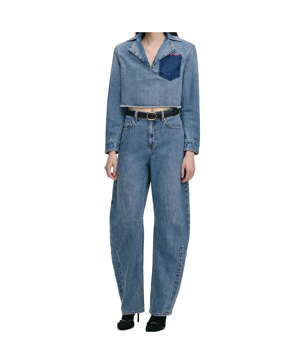 Self-Portrait Barrel Leg Jeans