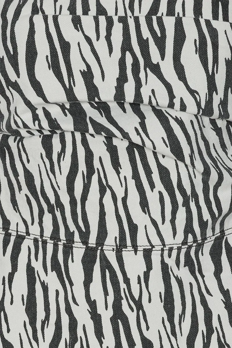Rotate Printed Denim Top