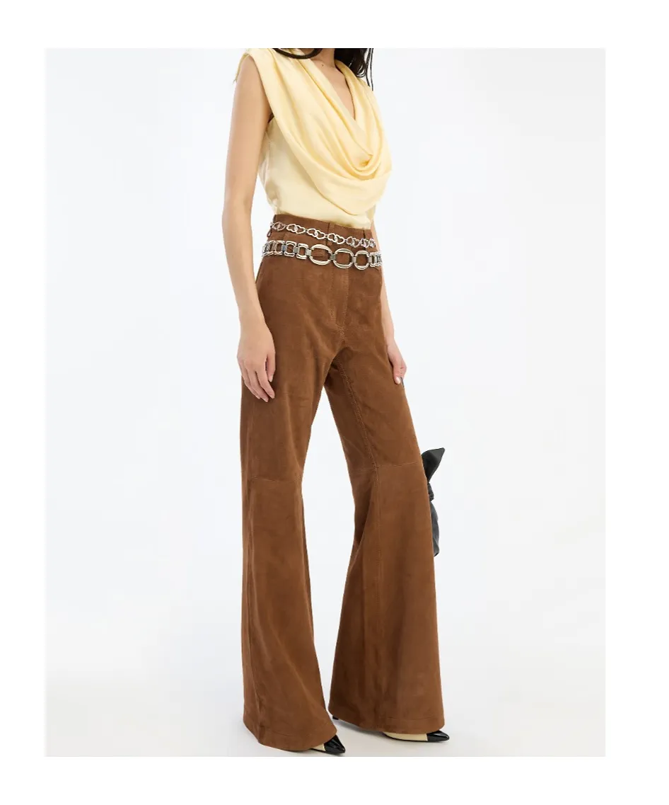 Rotate Draped Cowl-Neck Top