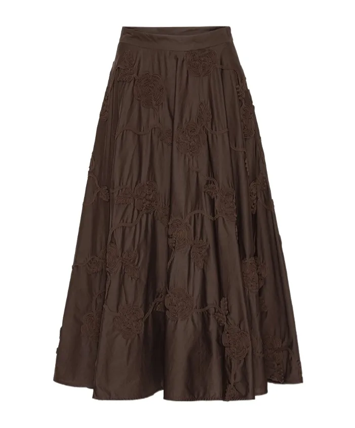 Rotate Flower Maxi Skirt