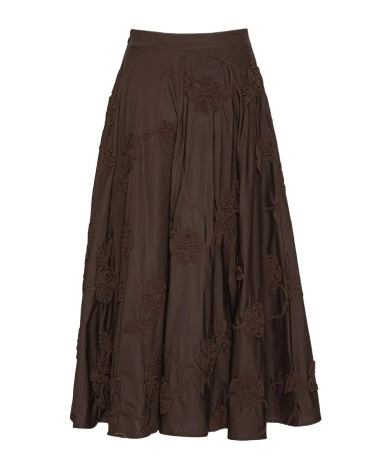Rotate Flower Maxi Skirt