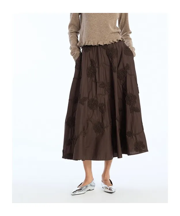 Rotate Flower Maxi Skirt