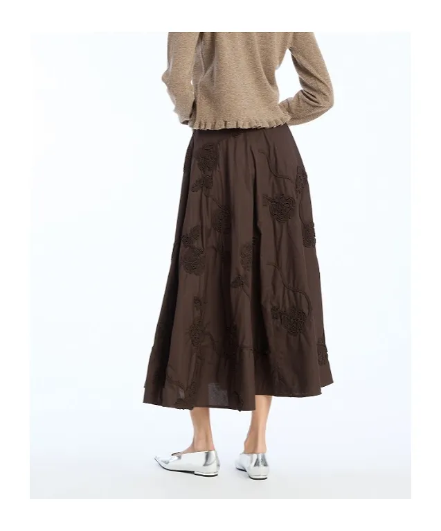 Rotate Flower Maxi Skirt