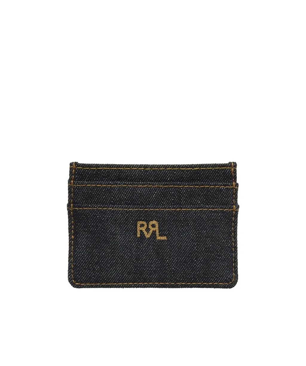 Logo-Appliqué Denim Cardholder