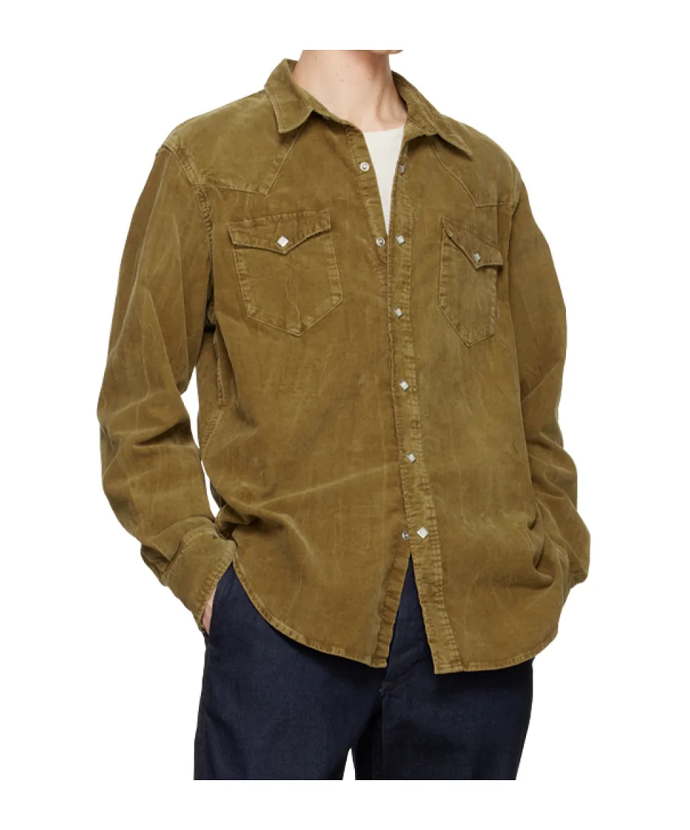 Ralph Lauren Rrl Buffalo West Corduroy Buttoned Shirt