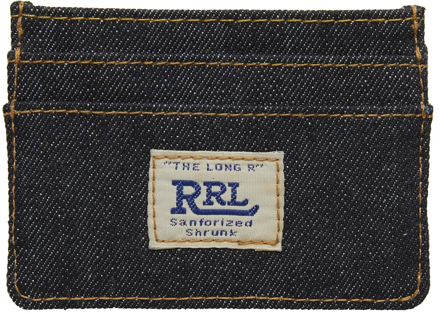 Logo-Appliqué Denim Cardholder