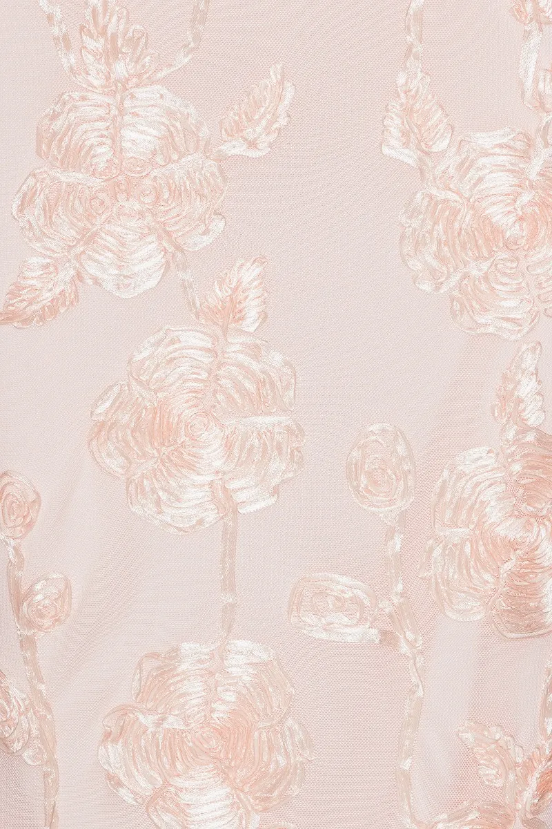 Rotate Flower Mesh Pencil Skirt