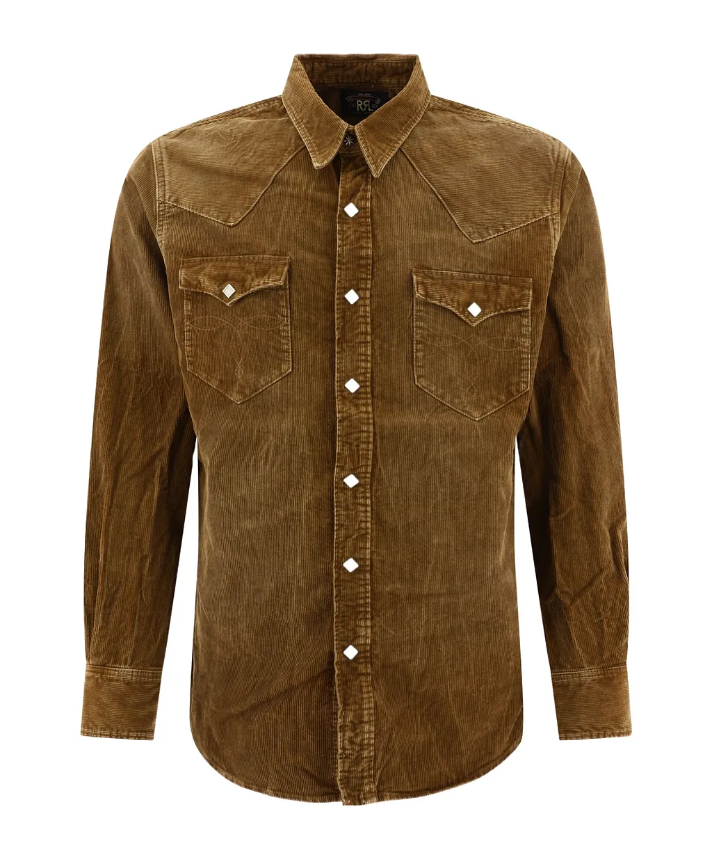 Ralph Lauren Rrl Buffalo West Corduroy Buttoned Shirt