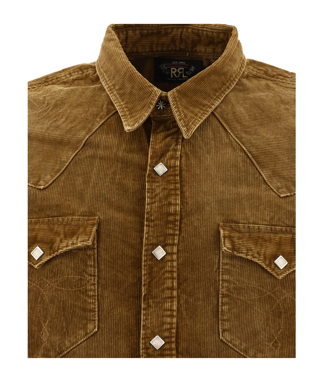 Ralph Lauren Rrl Buffalo West Corduroy Buttoned Shirt