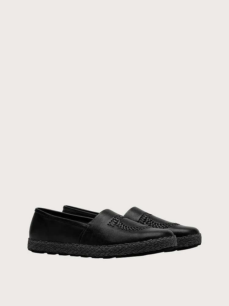 Black Logo Flats