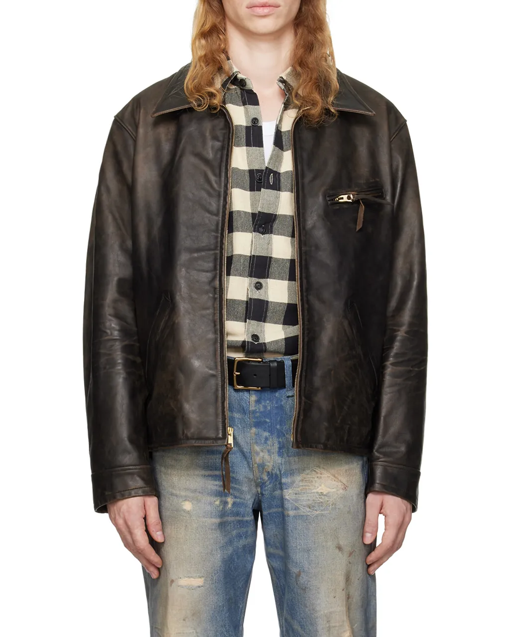 Zipped Leather Jacket