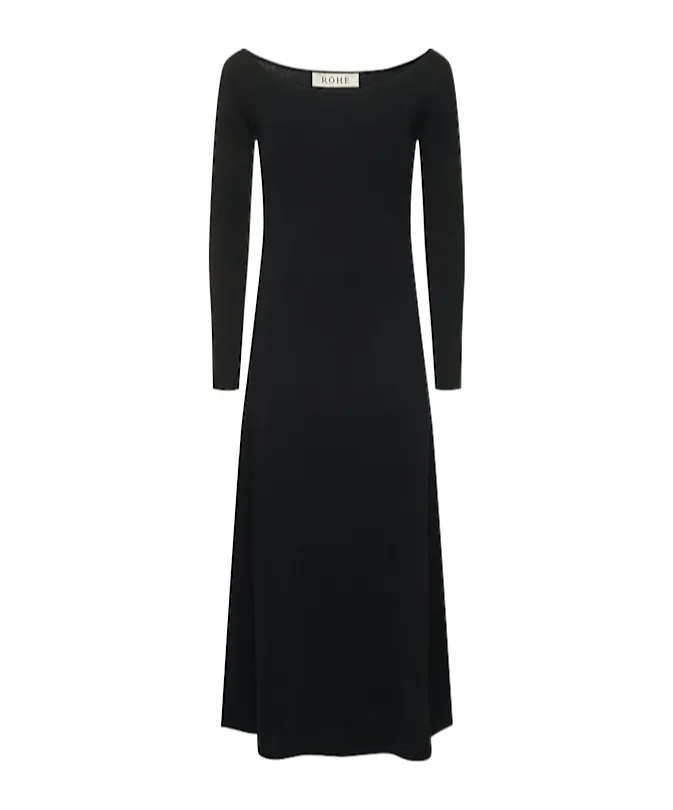 Off-The-Shoulder Knitted Dress
