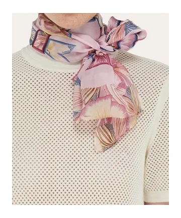 Brezza Print Silk Scarf