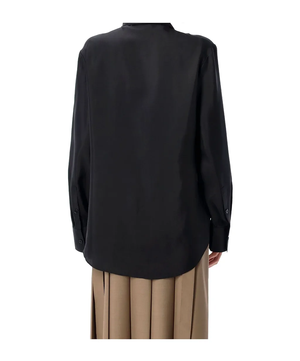 RÓHe Satin Knotted Shirt