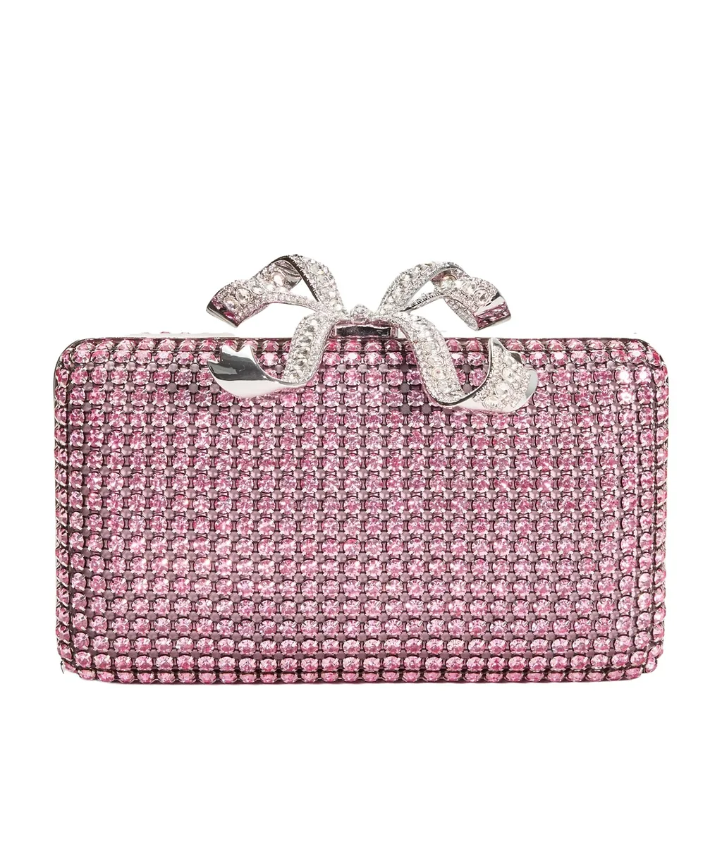 Self-Portrait Embellished Box Clutch Bag