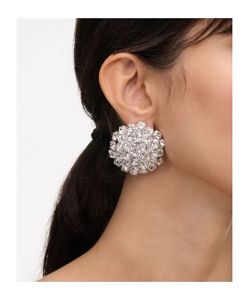 Self-Portrait Embellished Flower Earrings