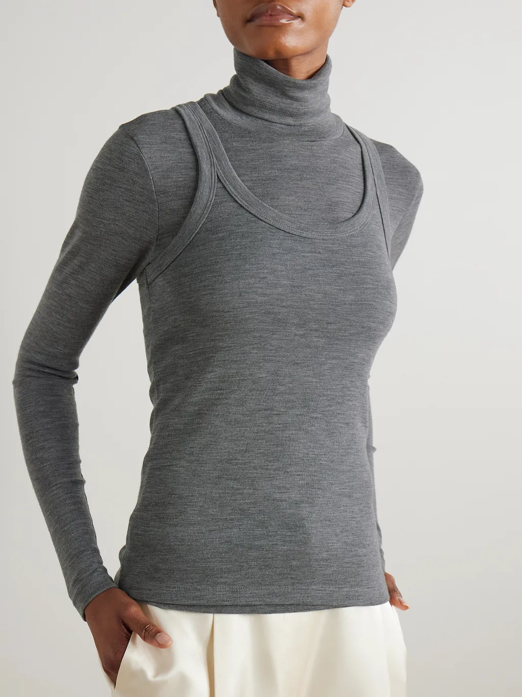 Sleeveless Wool Top