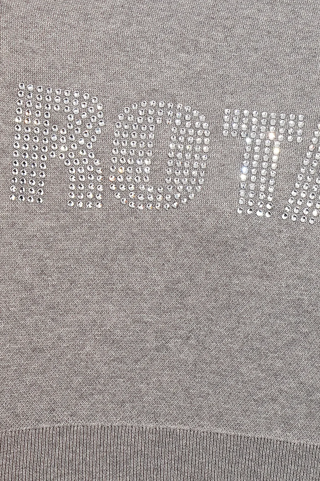 Rotate Logo Embellished Knitted Cropped Jumper