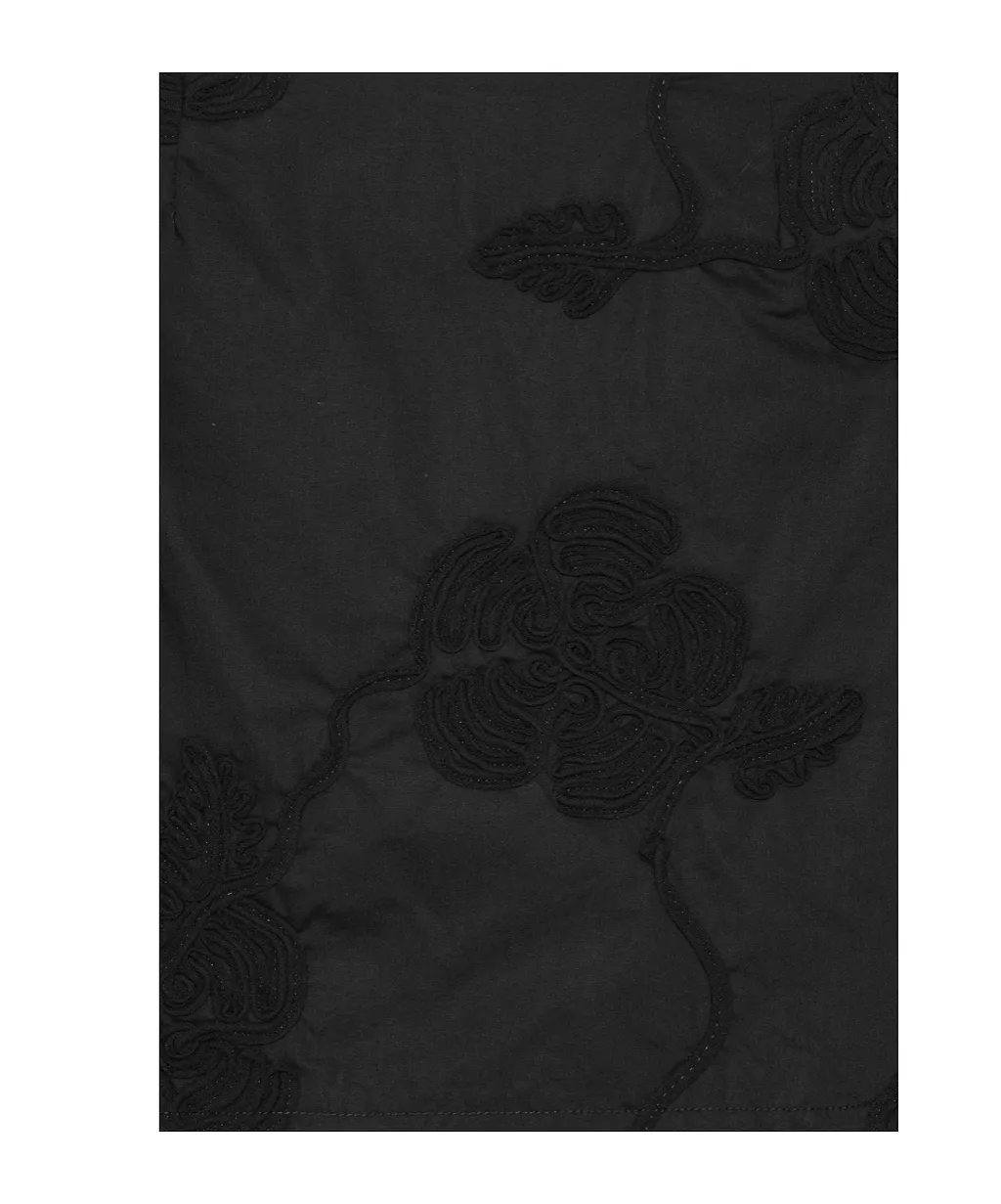 Rotate Mini Skirt With 3D Floral Accents