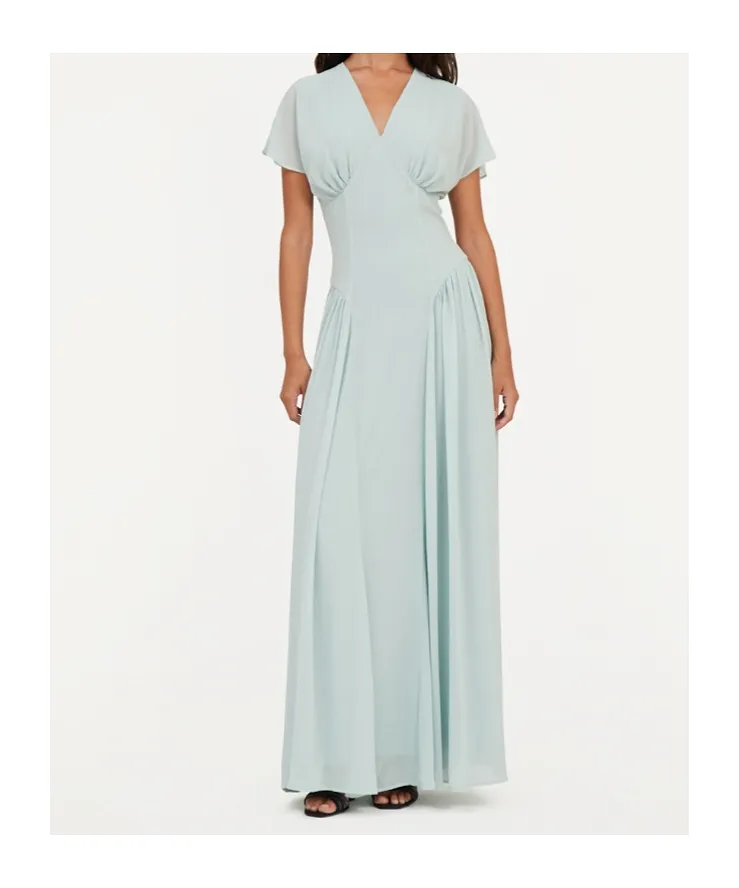 Rotate Maxi V-Neck Dress