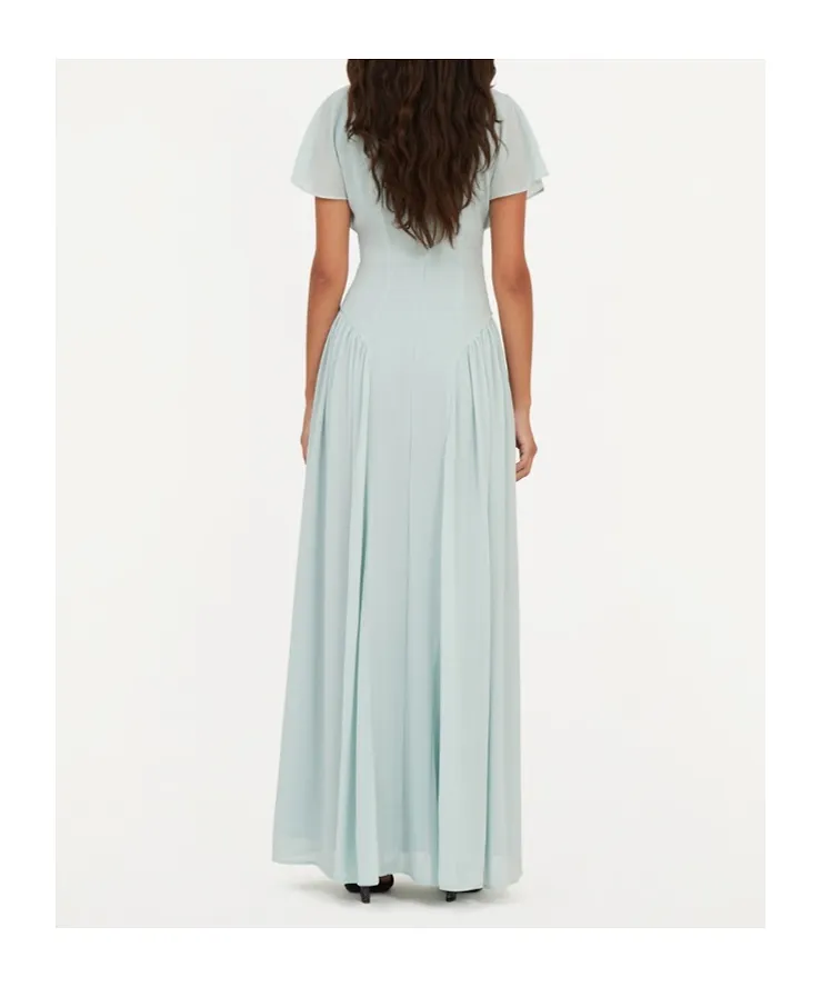 Rotate Maxi V-Neck Dress