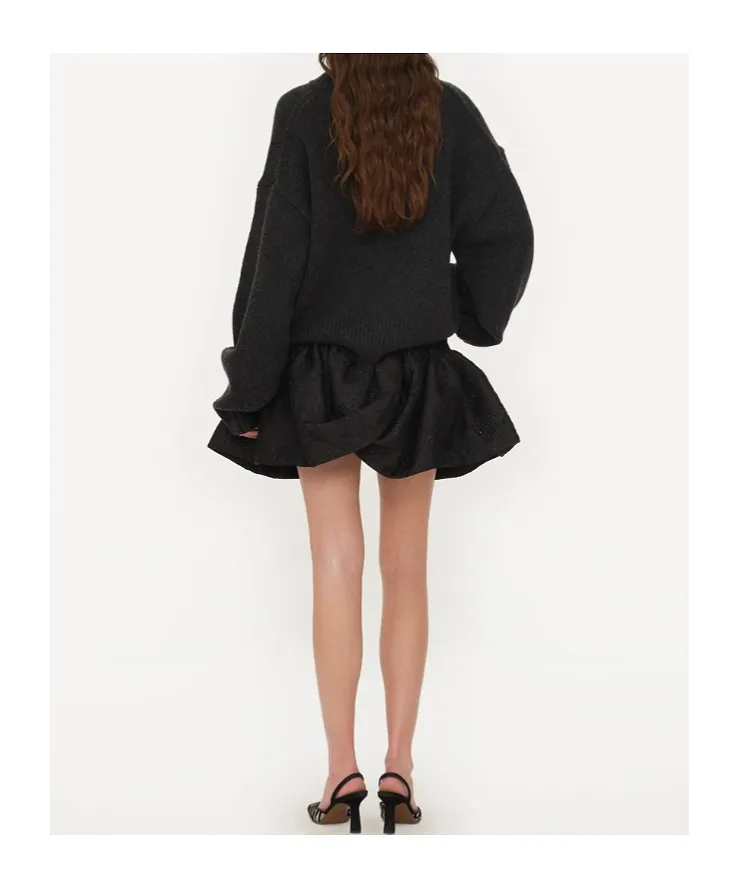 Rotate Monogram Jacquard Mini Skirt