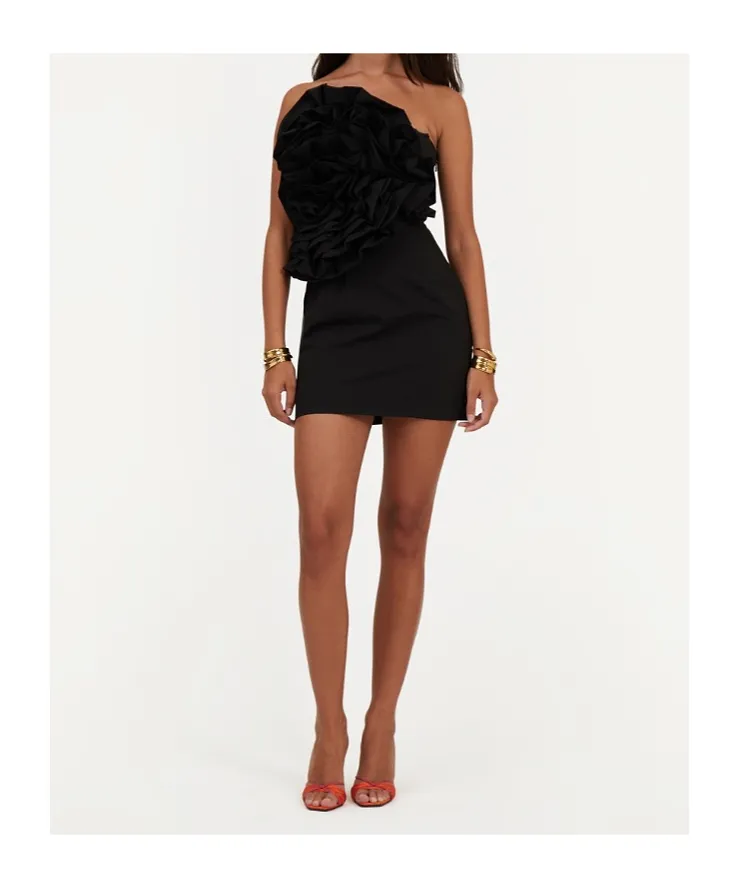 Rotate Floral Accent Mini Dress