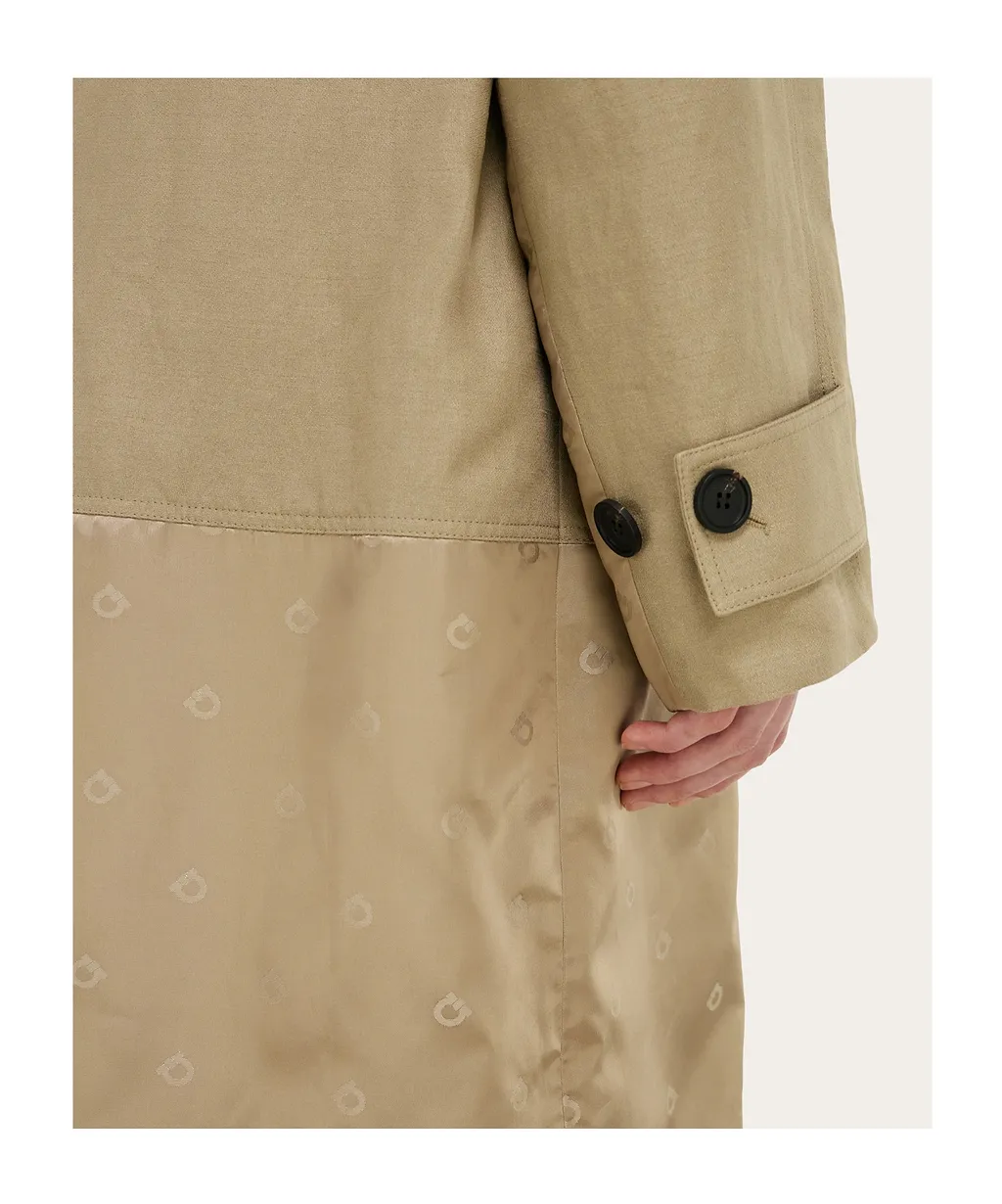 Duster Coat With Satin Inserts