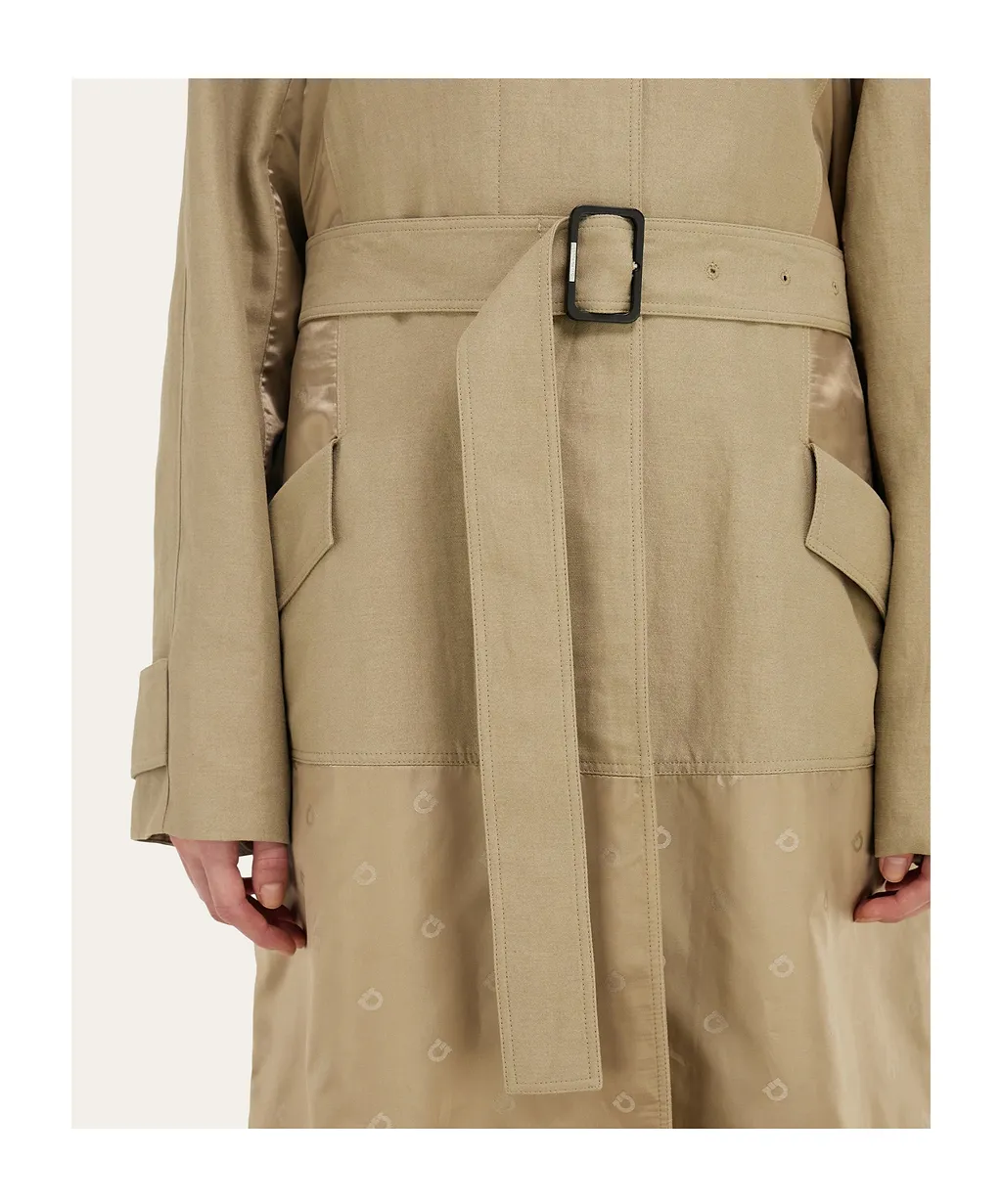 Duster Coat With Satin Inserts