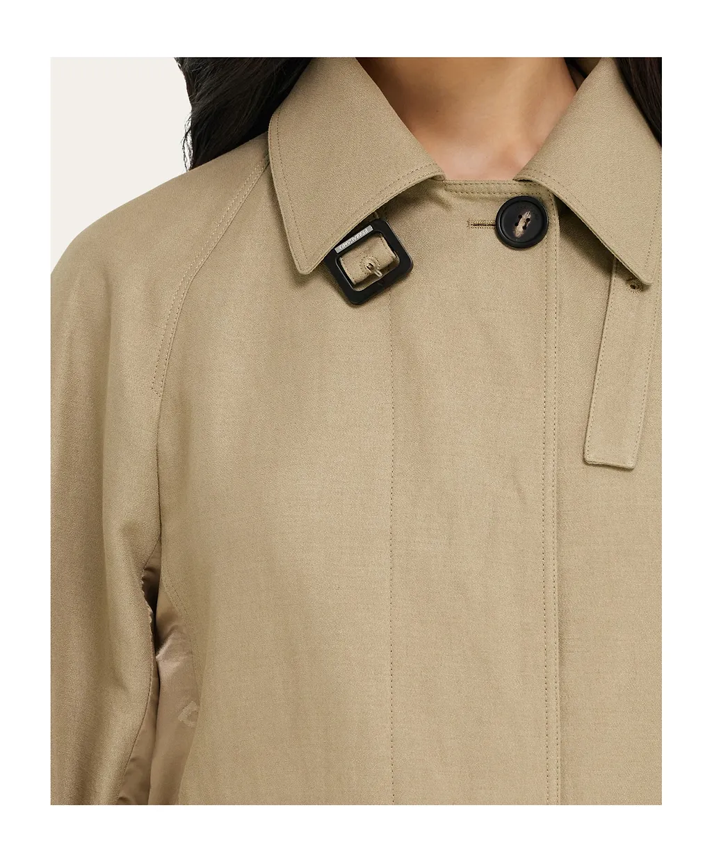 Duster Coat With Satin Inserts
