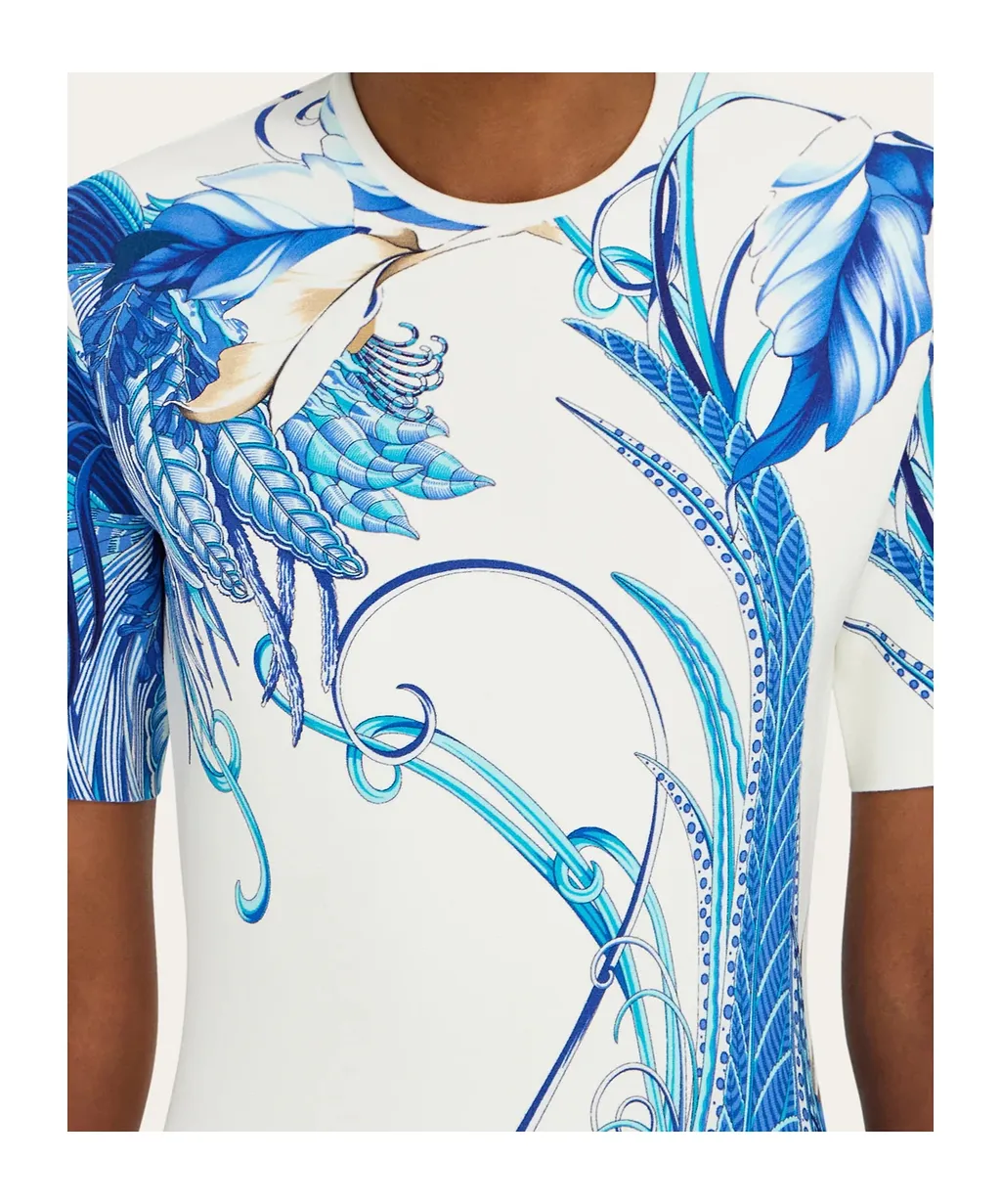 Dress With Feather Print