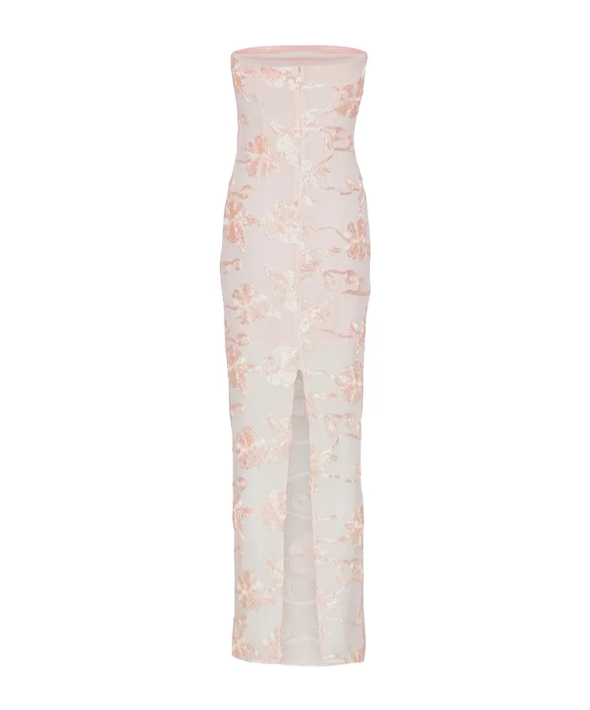 Rotate Off Shoulder Floral Embroidered Dress