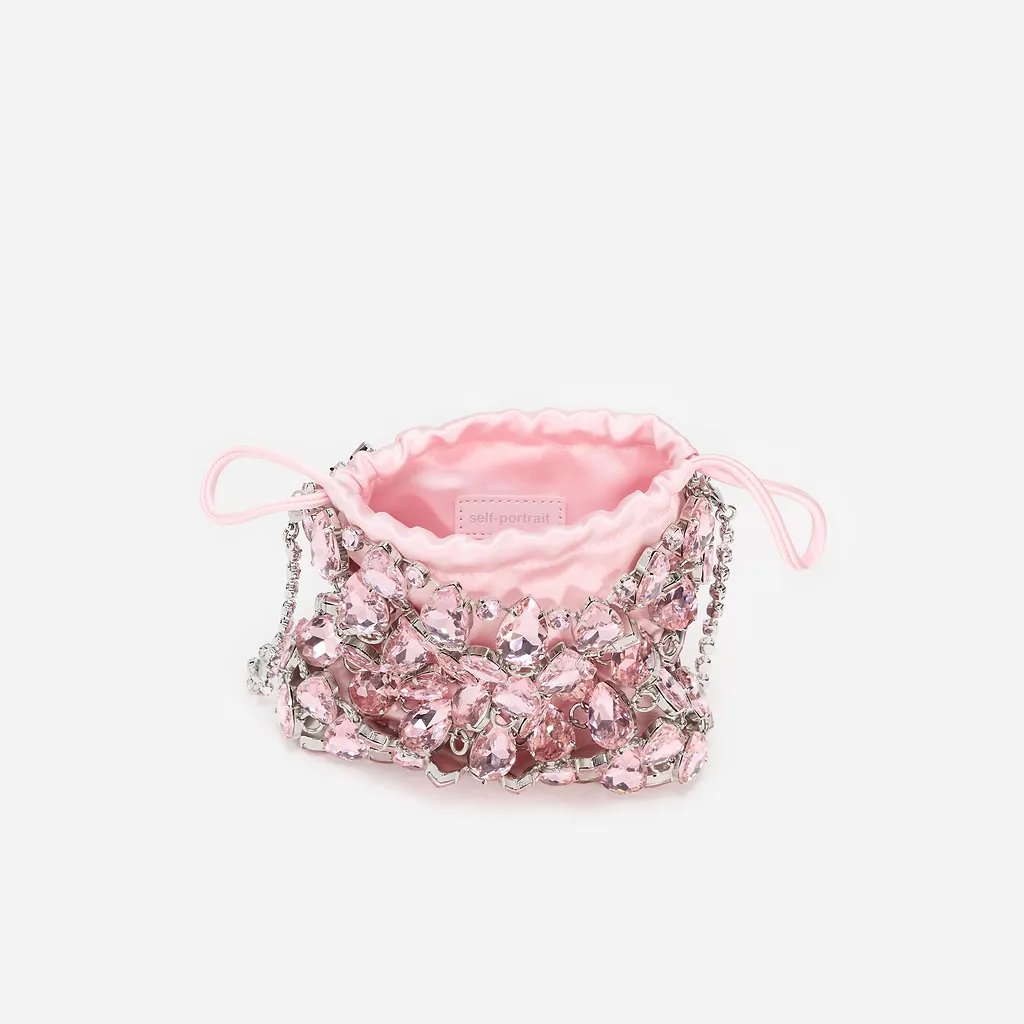 Self-Portrait Mini Chainmail Embellished Shoulder Bag