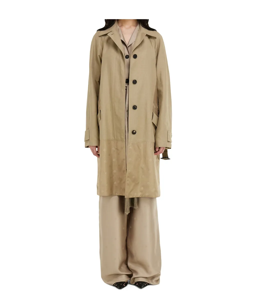 Duster Coat With Satin Inserts