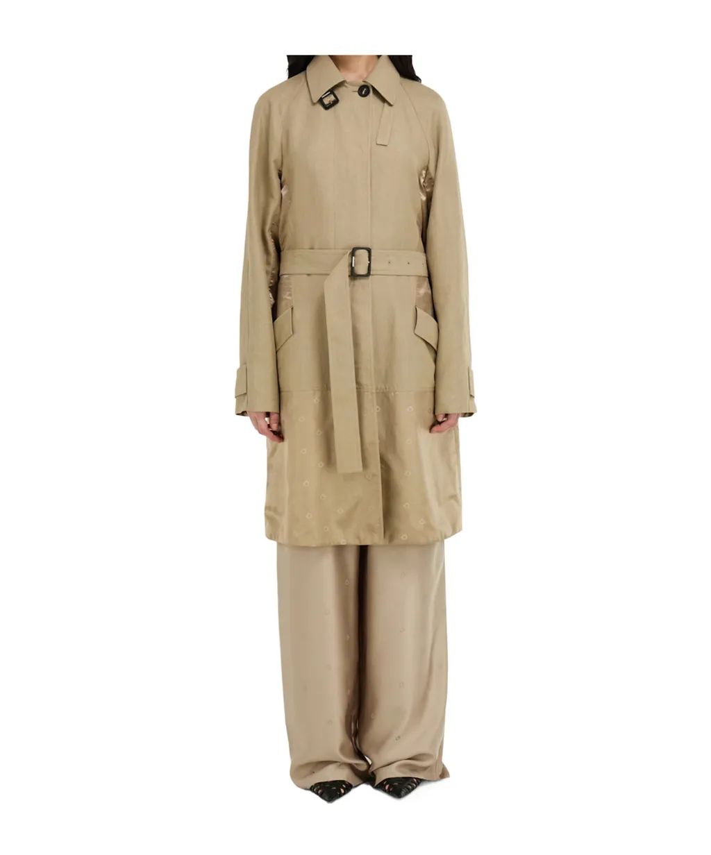 Duster Coat With Satin Inserts