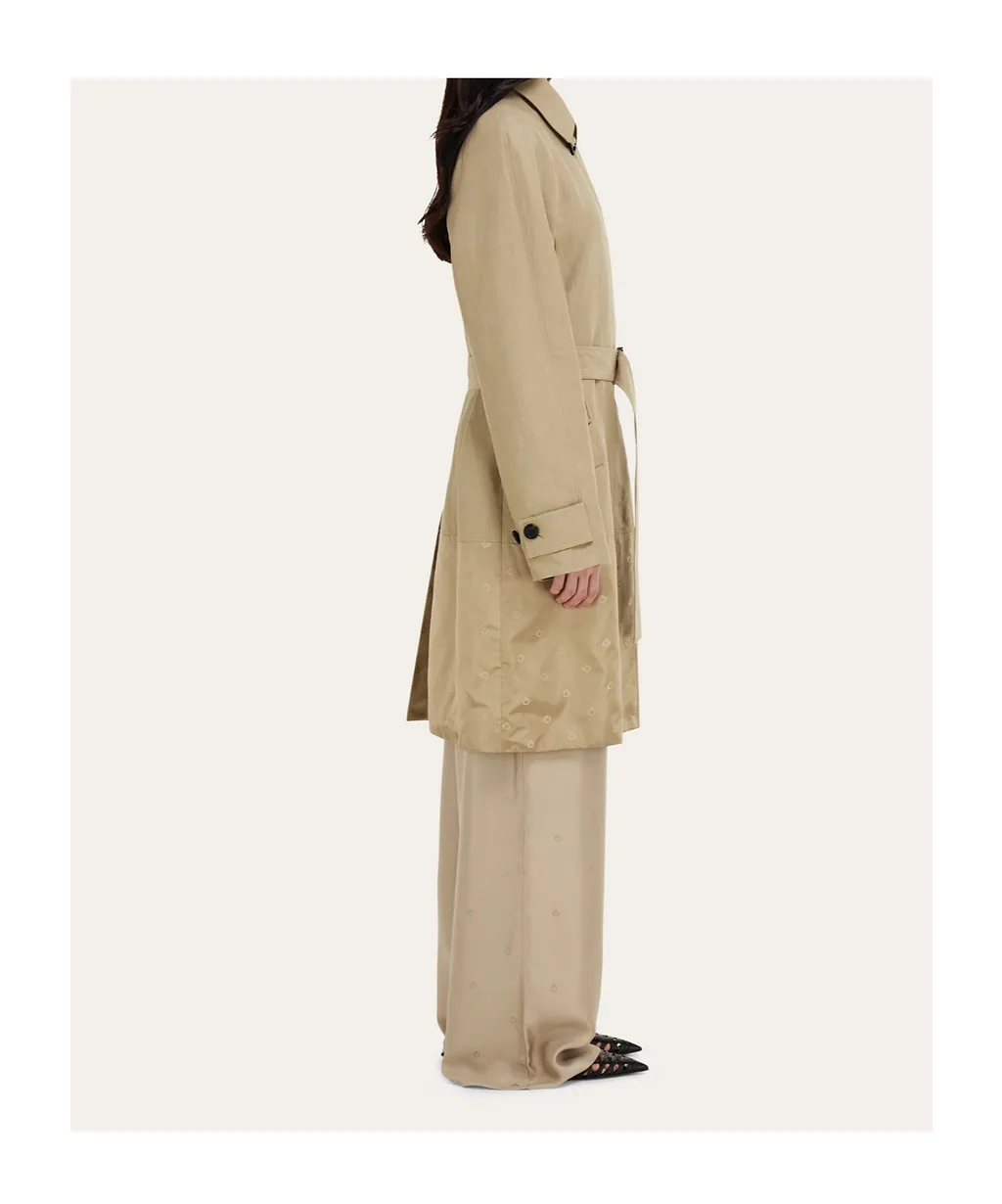Duster Coat With Satin Inserts
