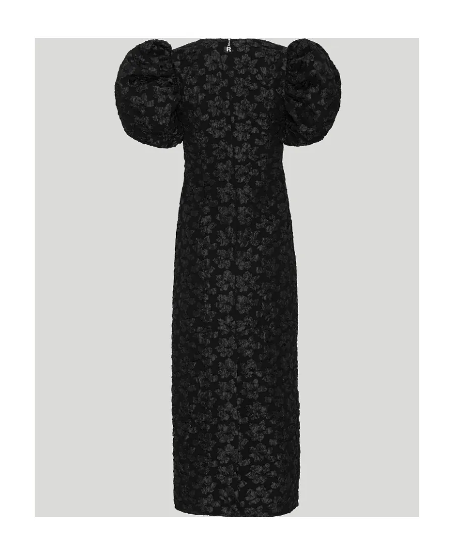 Rotate Ruby Jacquard Crewneck Midi Dress
