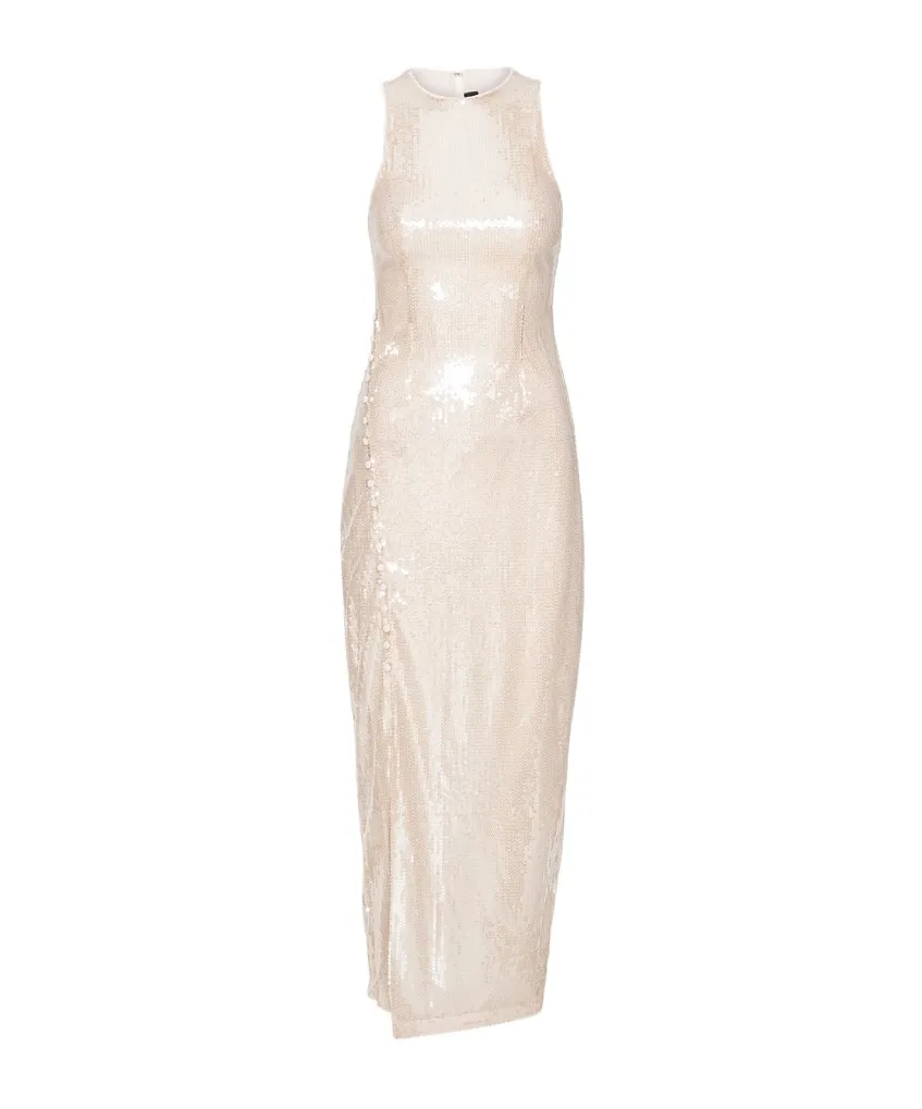 Rotate Sequin Buttoned Dress