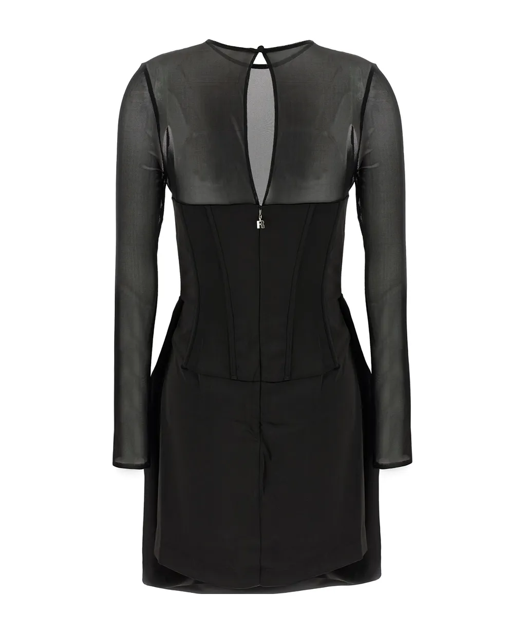 Rotate Semi-Sheer Corset Dress